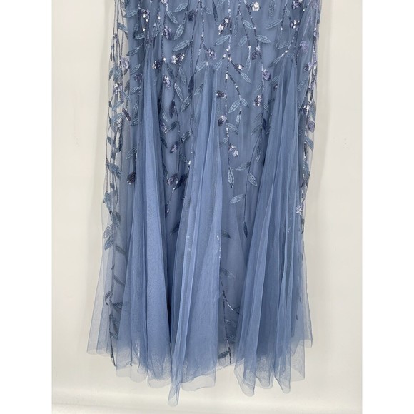 Ever Pretty Formal Long Sequin Sparkly Dress Purple Blue Size L (8) - Picture 5 of 9